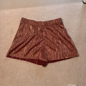 ✨ Metallic Copper Shorts